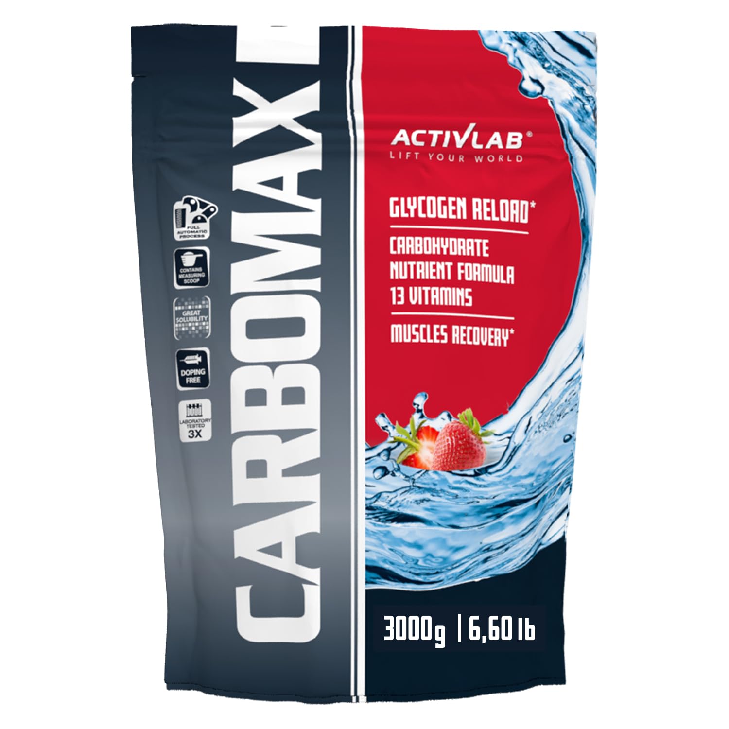 ACTIVLAB SPORT 3000 g Strawberry Carbomax Carbohydrate Supplements
