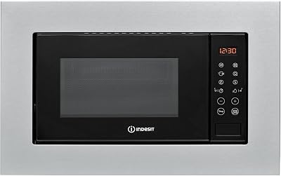 Indesit 20L 800W Built-in Microwave Oven with Grill - Stainless Steel