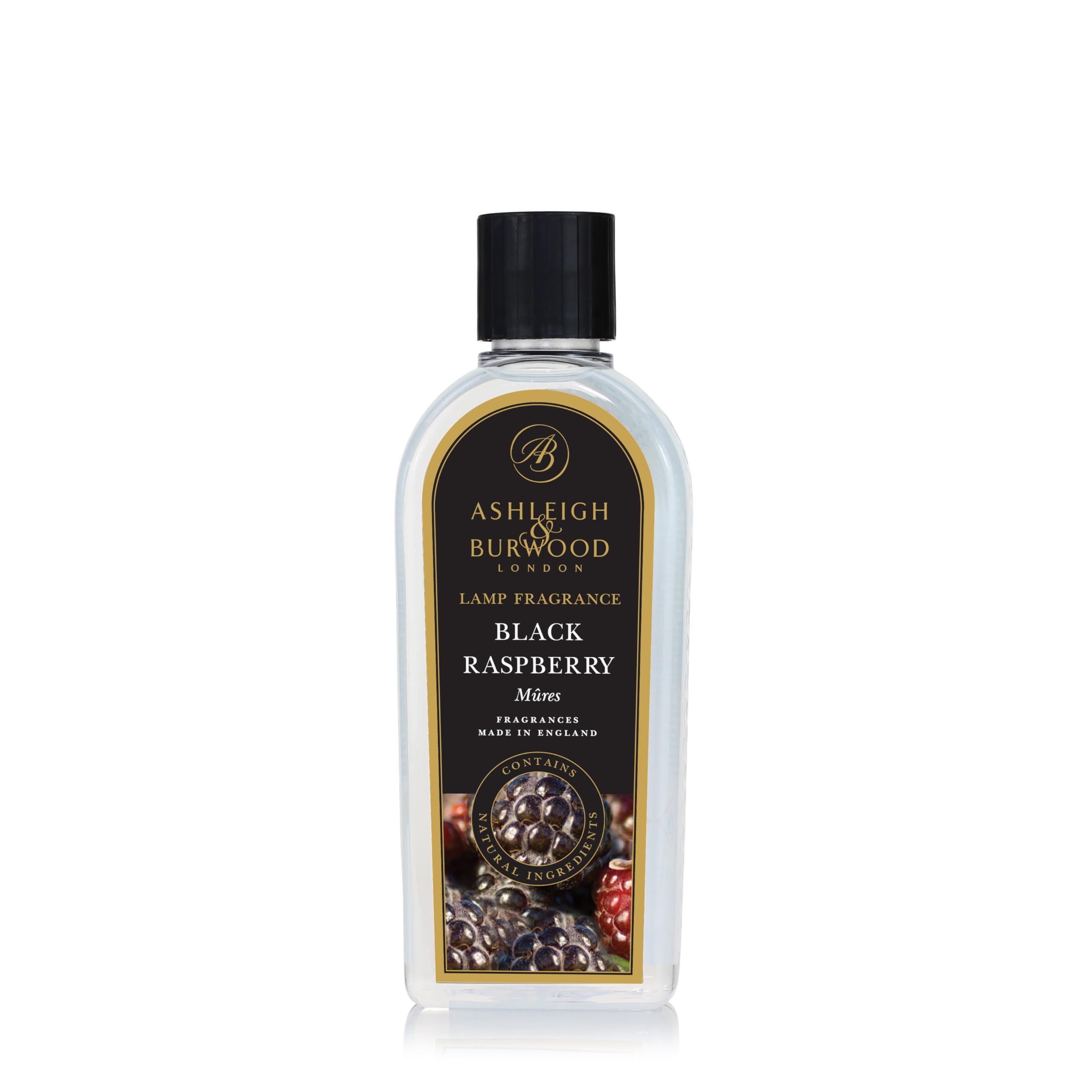 Ashleigh & Burwood - Black Raspberry Lamp Fragrance - 500 mL - UK-Made, Purifies & Perfumes Air, Promotes Wellbeing - Fruity Scent with Lemon, Bergamot, Rose, Apricot, Musk - 20 Hours