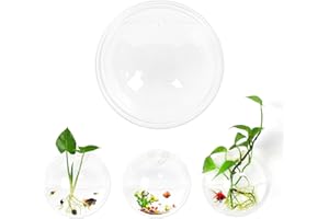 ETNORSU 2PCS Wall Hanging Plant Terrarium, Wall Mounted Fish Bowl Tank Clear Flower Pot Aquarium, Acrylic Globe Flower Vase Planter, Wall Fish Bubble Tank for Succulent Plants, Hydroponic Air Plant