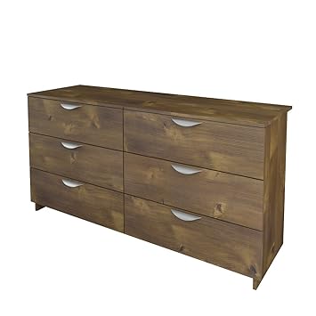 Nexera Nocce 6 Drawer Double Dresser Truffle Amazon Co Uk