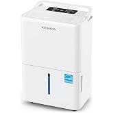 Kesnos 2,500 Sq. Ft. Energy Star Dehumidifier for Basement with Drain Hose | Ultra Quiet 36 dB, 0.39-Gallon Water Tank, 4 Pre-Set Modes, Auto Defrost, Timer, Ideal for Home, Bedroom, Bathroom, etc.
