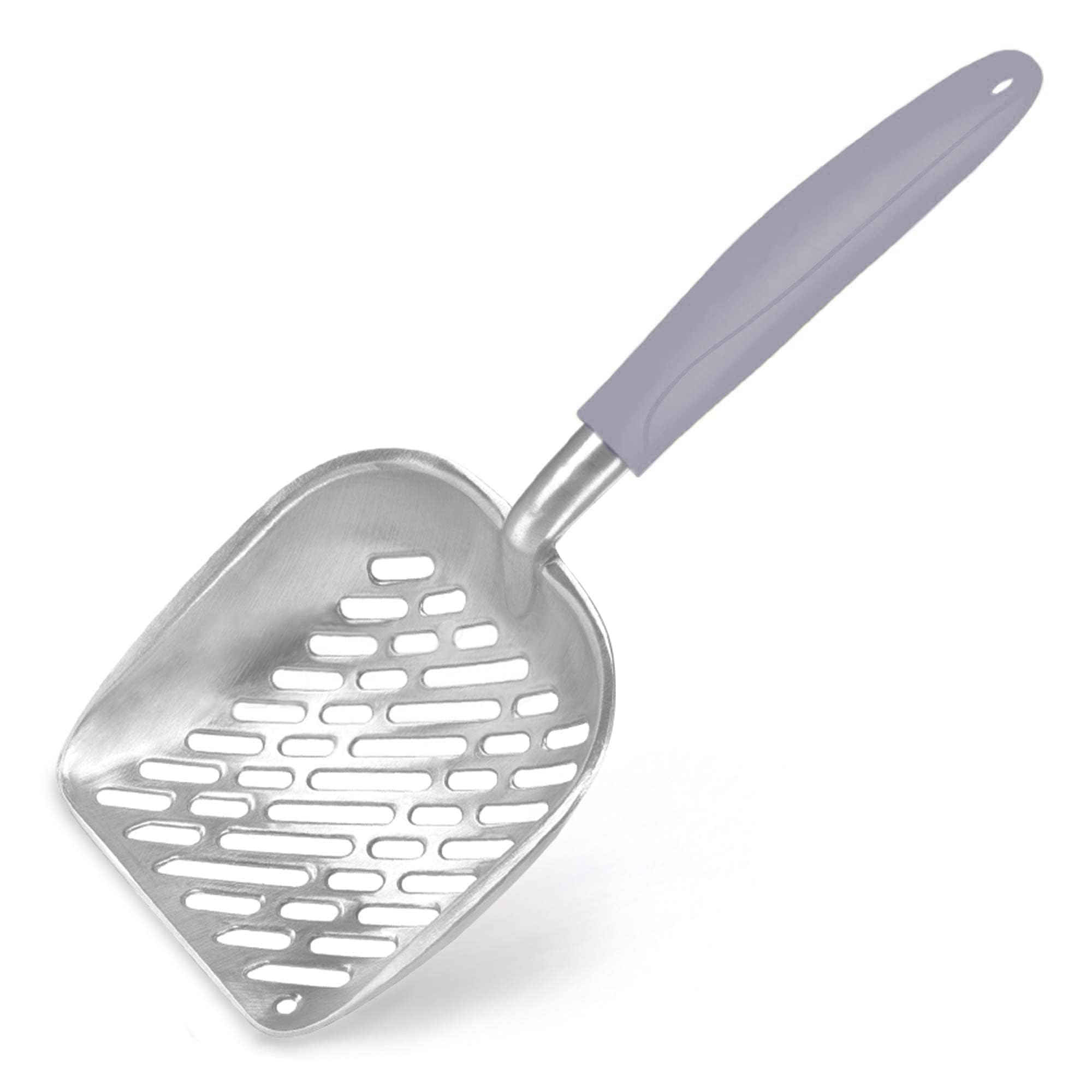 SunGrow Cat Litter Scoop, Premium Multicat Metal Sifter with Deep Shovel, Non-Slip Handle & Curved Design for Maximum Coverage, Durable, Heavy Duty Cat Poop Scooper for Litter Box