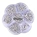 eBoot 7 Style 895 Pieces Jewelry Findings Starter Kit with Clear Box, Silver