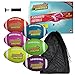 Atomic Athletics 6 Pack of Neon Rubber Playground Footballs – Youth Size 7, 10.5