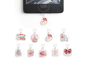 Kaciola 9 Pack Charms for Kindle, Funny Dust Plug Charm Type C for E-Reader Paper White 11th, Dust Plug Accessories for Women, Compatible with Type C/USB C Charging Ports