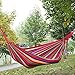 Enkeeo Outdoor Cotton Hammocks Double 2 Person 330lbs Portable Compact Travel Camping Hammock with Tree Ropes and Carry Bag for Patio Yard Garden Beach