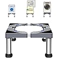SSEHCWAN Washing Machine Stand, 4Legs Adjustable Washer Stand Height 18-21cm Washing Machine Base Fridge Stand Width 40-60 cm for Washer Cookers Fridges Max Load 150KG