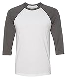 Bella + Canvas Unisex 3/4-Sleeve Baseball T-Shirt M