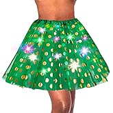 Coridy Light up Tutu Skirts LED Tulle Tutu Skirt Ballet Dance Tutus Layered Polka-dot Rave Costumes for Women and Girls