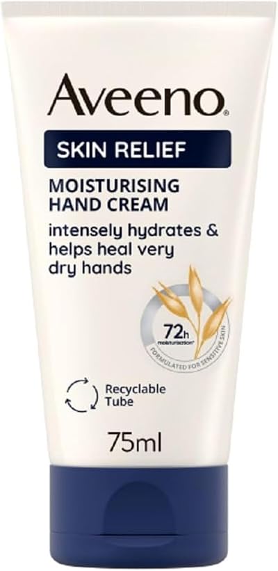 Aveeno Skin Relief Hand Cream 75ml Pack of 2 Soothing Oat Complex Shea Butter