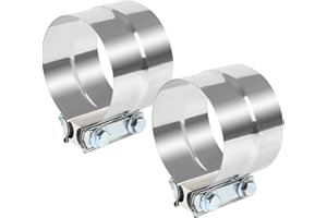 DOCAS 4 Inch Exhaust Clamp, Lap Joint Band Clamp Stainless Steel 2PCS