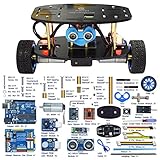 Adeept 2-Wheel Self-Balancing Upright Car Robot Kit for Arduino UNO R3, MPU6050 Accelerometer Gyroscope Sensor + TB6612 Motor Driver, Obstacle Avoidance + Android APP Remote Control, Robot Starter Kit