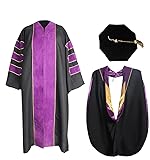 GraduationForYou Deluxe Doctoral Gown Hood And