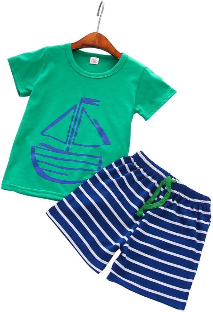 Boys Clothes,Kstare Summer Casual Cartoon T-Shirt +Beach Shorts Pants