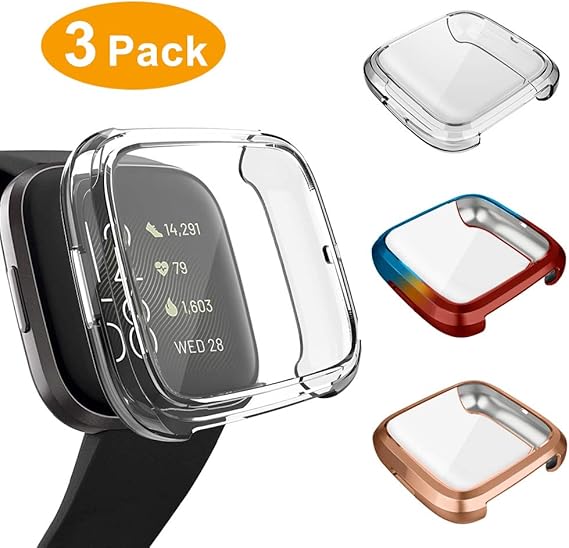 fitbit versa red and rose gold