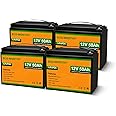 ECO-WORTHY 12V 50Ah 4Pack (Pack in series to 48V 50Ah) LiFePO4 Lithium Battery, Up to 15000 Deep Cycles, Replacement of Lead-Acid, for Off-Grid Solar System, RV, Scooter, Trolling Motor