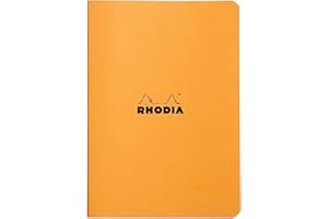 Rhodia Staplebound Orange Lined Notebook 14.8 X 21cm (119188C)