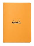 Rhodia Staplebound Orange Lined Notebook 14.8 X