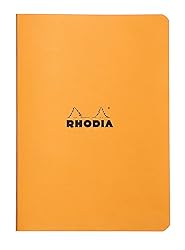 Rhodia Staplebound Orange Lined Notebook 14.8 X