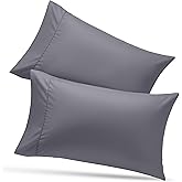 Utopia Bedding King Pillow Cases - 2 Pack - Envelope Closure - Soft Brushed Microfiber Fabric - Shrinkage and Fade Resistant Pillow Covers King Size 20 X 40 Inches (King, Grey)
