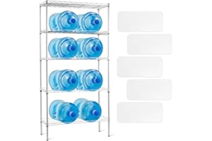 Clucycia 5 Tier Shelving Unit Adjustable Wire Shelves Steel Rack Shelf Storage and Organizer Rack Silver 29.5 * 13.8 * 59inch