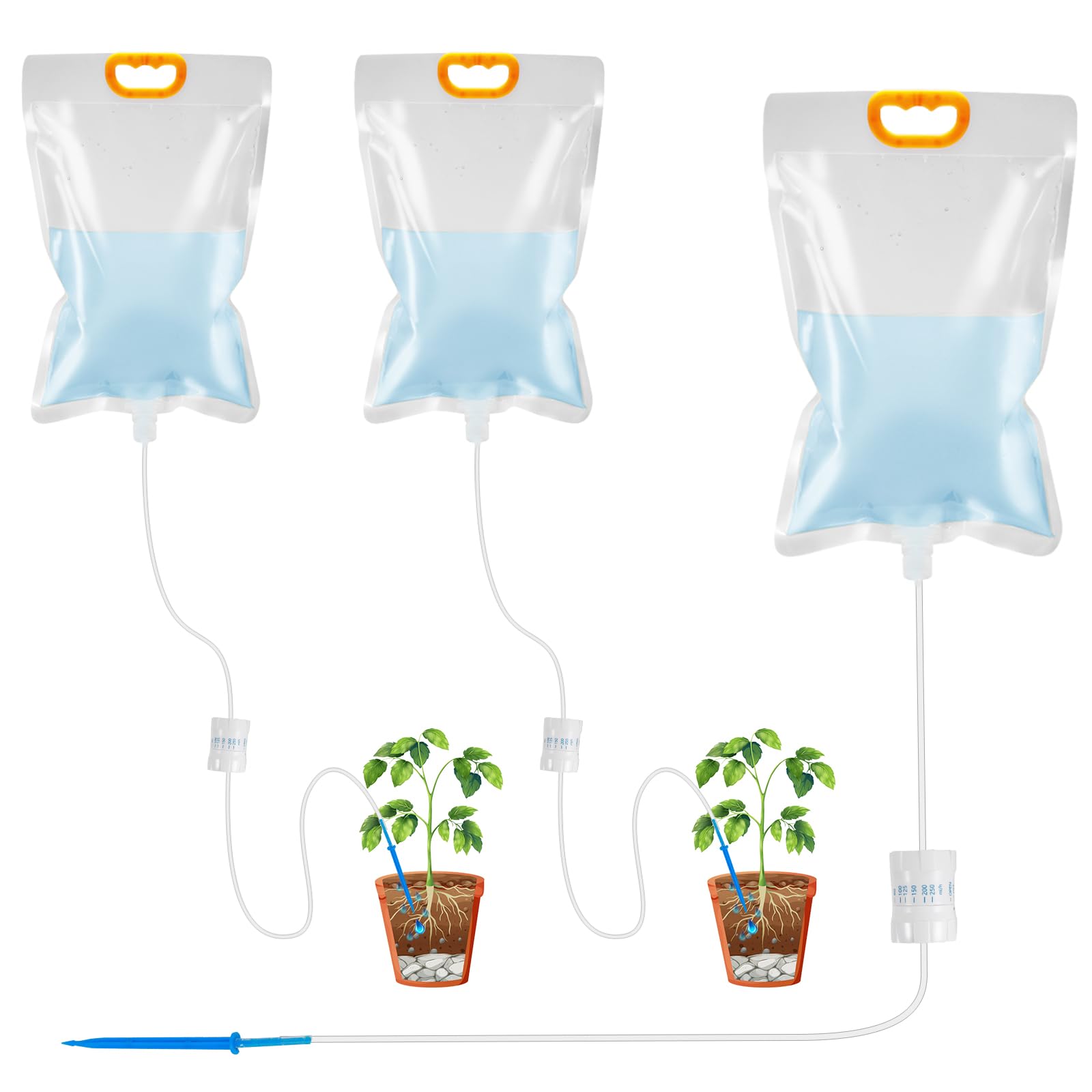 3 Pack Plant Drip Bag, Plant Watering Device, Plant Drip Irrigation Device for Indoor Plants Plant Automatic Watering System for Indoor Outdoor Gardening Gift for Women