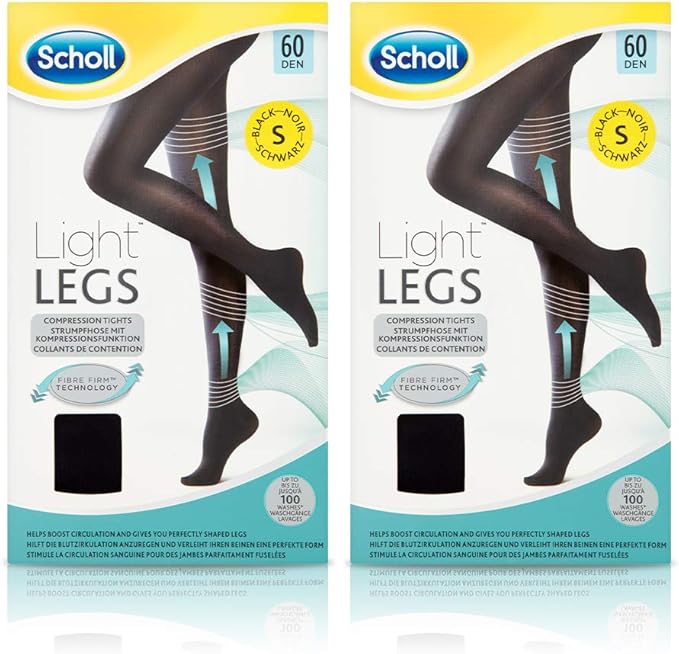 Scholl Light Legs Compression Tights 60 Den Black Small x 2 Amazon.co