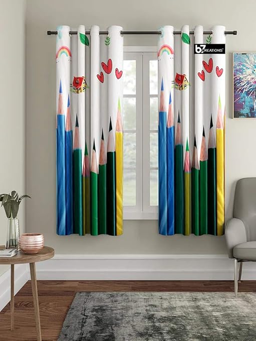 Buy B7 Creations Polyester Digital Printed Pencil Whiteout Eyelet