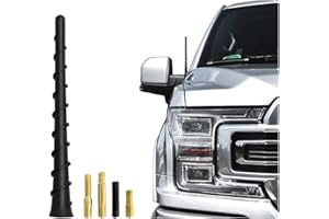 BLILO Black Spiral Car Antenna, 7" Universal Car Radio Rubber Antenna, Waterproof Flexible Antenna Replacement Widely Compatible with Most Cars, Trucks, and SUVs (Black-1)