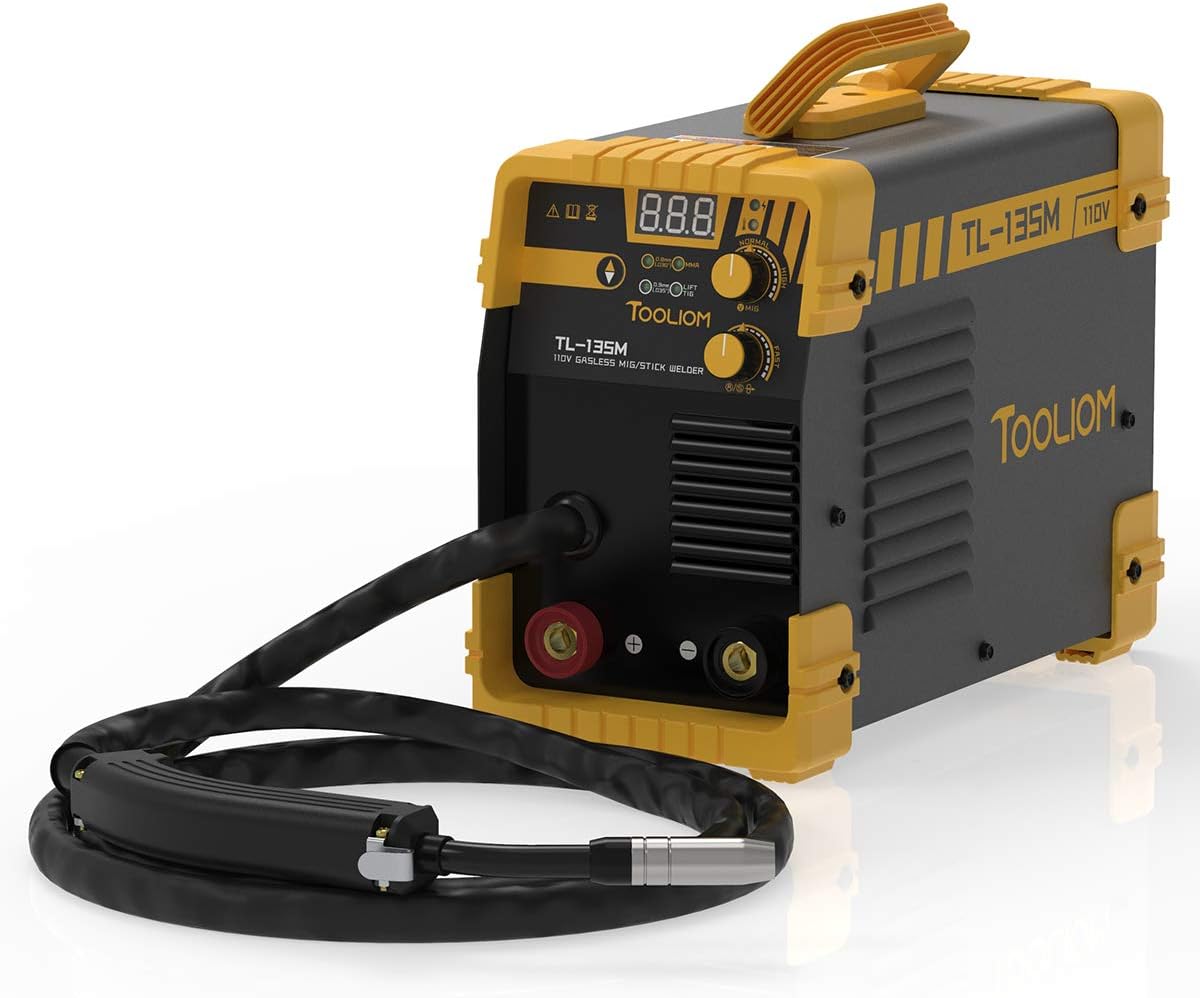TOOLIOM 135A MIG Welder 110V Flux MIG/Lift TIG/Stick 3-in-1 Weding Machine IGBT DC Inverter - - 