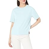 Hugo Womens Center Logo Relaxed Fit Short Sleeve T-Shirt