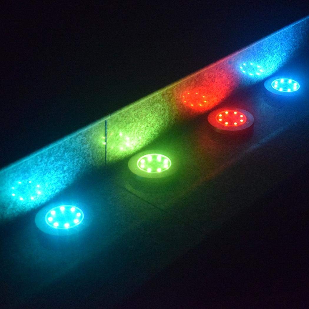 Yirind 8 LEDs Outdoor Solar Lawn Light Waterproof Color Changing Garden Decorative Light