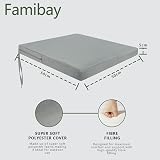 Famibay Waterproof Chair Cushions with Ties for Garden & Patio Furniture view 6