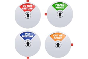 LOYINLO Privacy Sign,Do Not Disturb/Please Knock/Out of Office/in a Meeting Sign,Office Door Sign That Lets Others Know Whether You're Available Or Not(5inch,Silver)