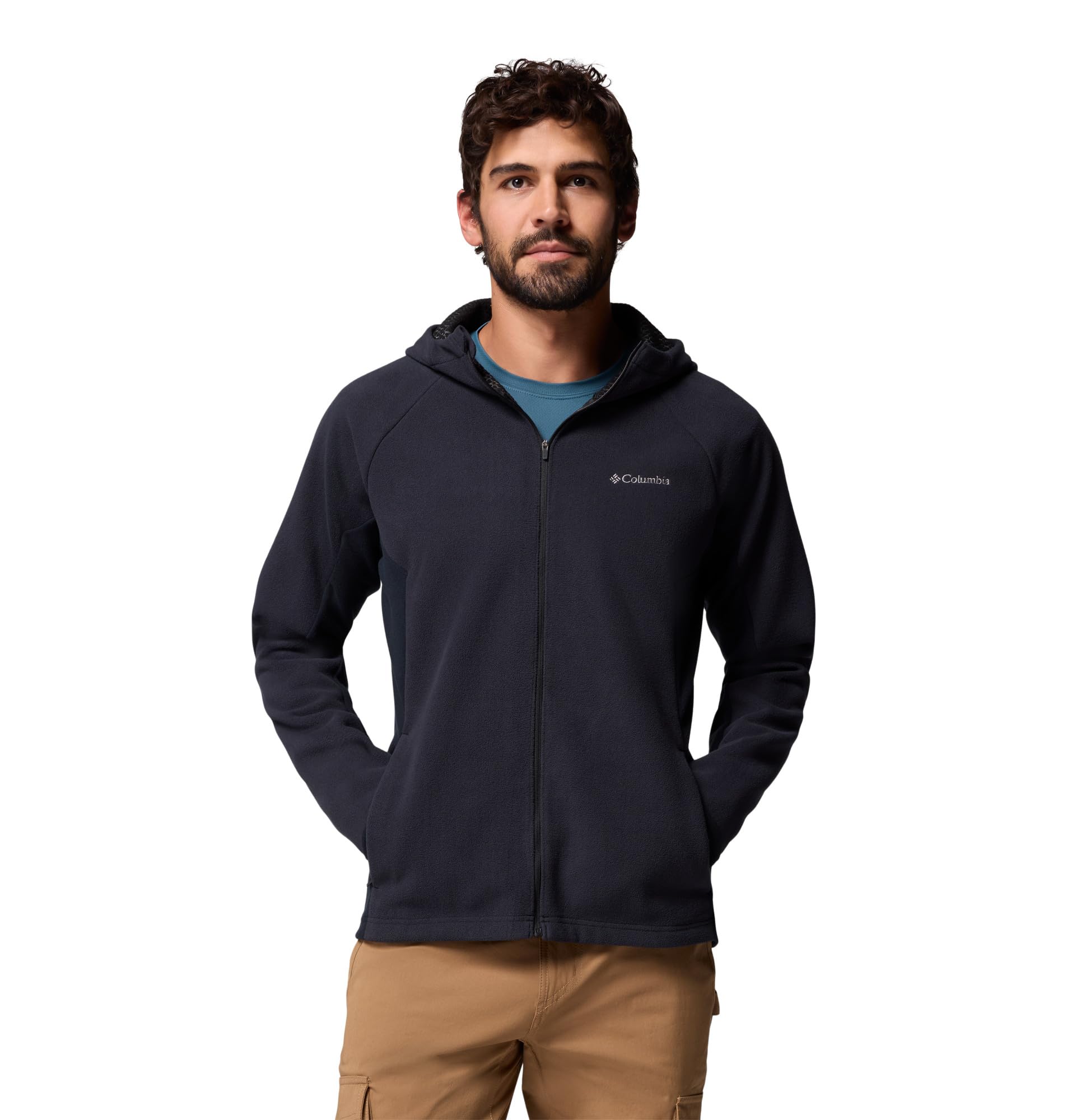 Columbia Mens Arctic Peak Hooded Full Zip, Black, X-Small