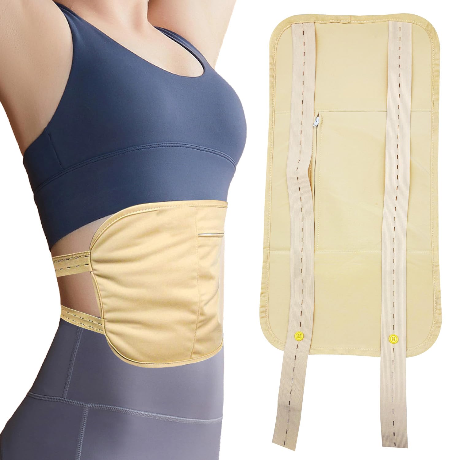 MOLHEM Castor Oil Pack Wrap Kit, Castor Oil Pack Wrap,Reusable Compress for Liver Detox, Comfort Sleep, Improve Abdominal Muscles and Digestive Constipation