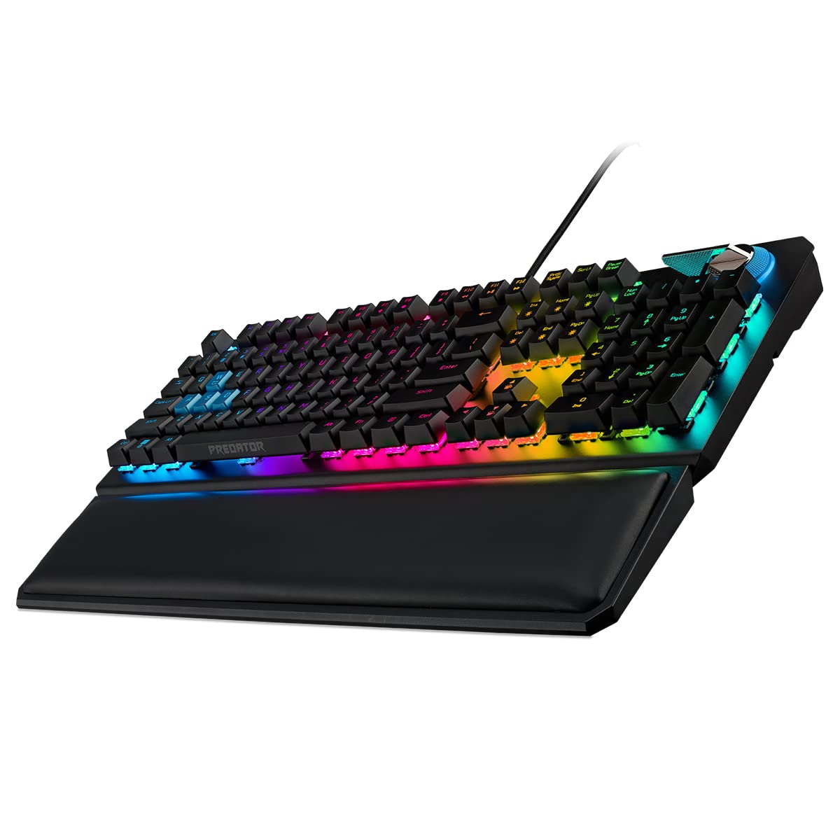 Acer Predator Aethon 700 Gaming Keyboard:Clicky or Linear-Your Choice|Per-Key 16.8M RGB Colors Backlighting|Programmable|Dedicated Media Keys & Dial|100% Anti-Ghosting|Magnetic Wrist Rest,(Pack of 1)