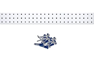 Triton Products Steel Pegboard Strip - 36" x 4.5" Rectangle Locboard Wall Strip Panel for Garage and Home Storage and Organization (White)