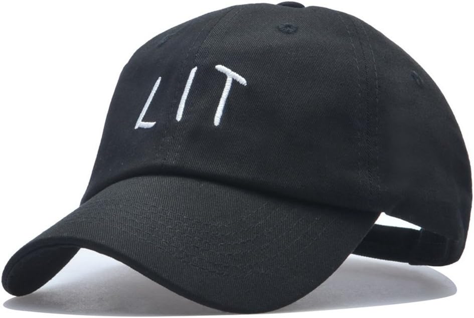 Men Womens LIT letters Cotton Baseball Cap Boys Girls Snapback Hip Hop Flat Hat