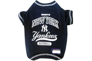 PETS FIRST MLB Tee Shirt for Dogs & Cats - New York Yankees Dog T-Shirt, Small.