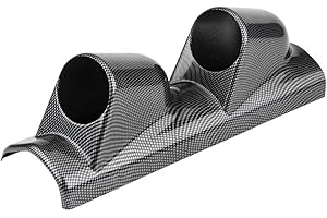 Aramox 52mm Dual Gauge Pod, Twin Hole Meter Mount Pillar Bracket, Universal 2 Inch Holder for Car Truck