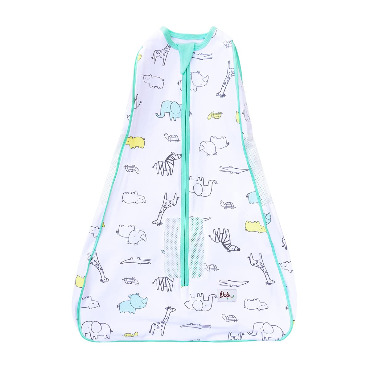Owli Sleeping Guru COOL Swaddle & Sleeping Bag, Zoo Zoo, 0-36 Months, 4-In-1 Swaddle, 0.3 TOG, Award-Winning Design, Officially Hip-Healthy