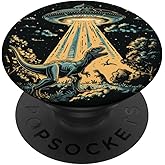 Alien Lover Flying Saucer UFO Abduction Dinosaur PopSockets Adhesive PopGrip