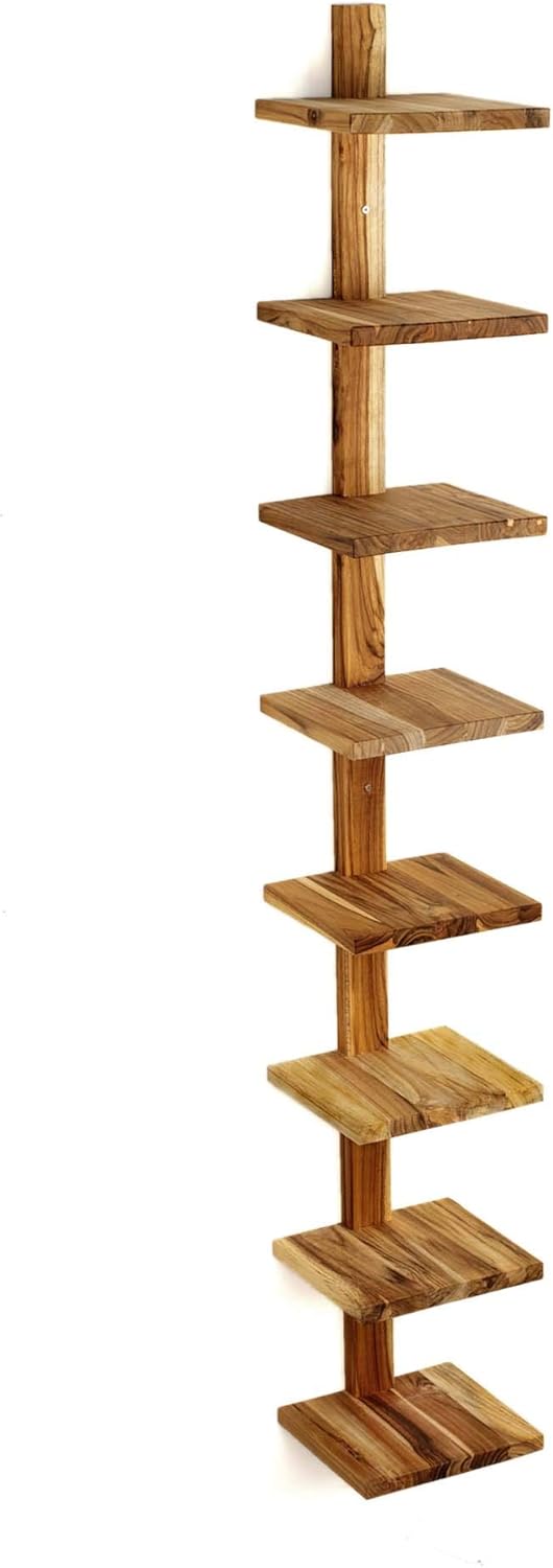 Amazon Com Design Ideas Takara Column Shelf Natural Teak