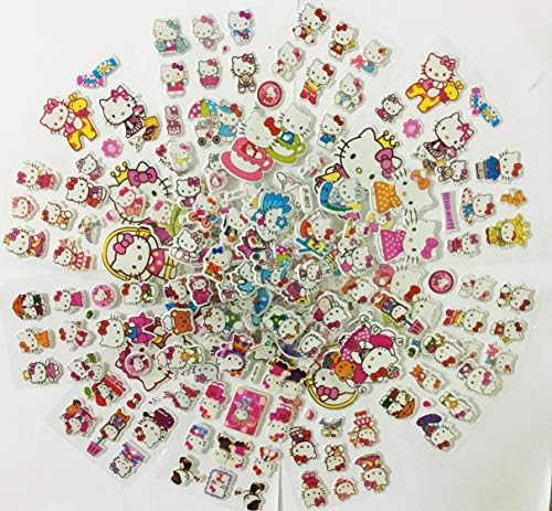 Chaoiwah Hello Kitty Sticker 3D Totally 12 Sheets per Pack- Hello Kitty
