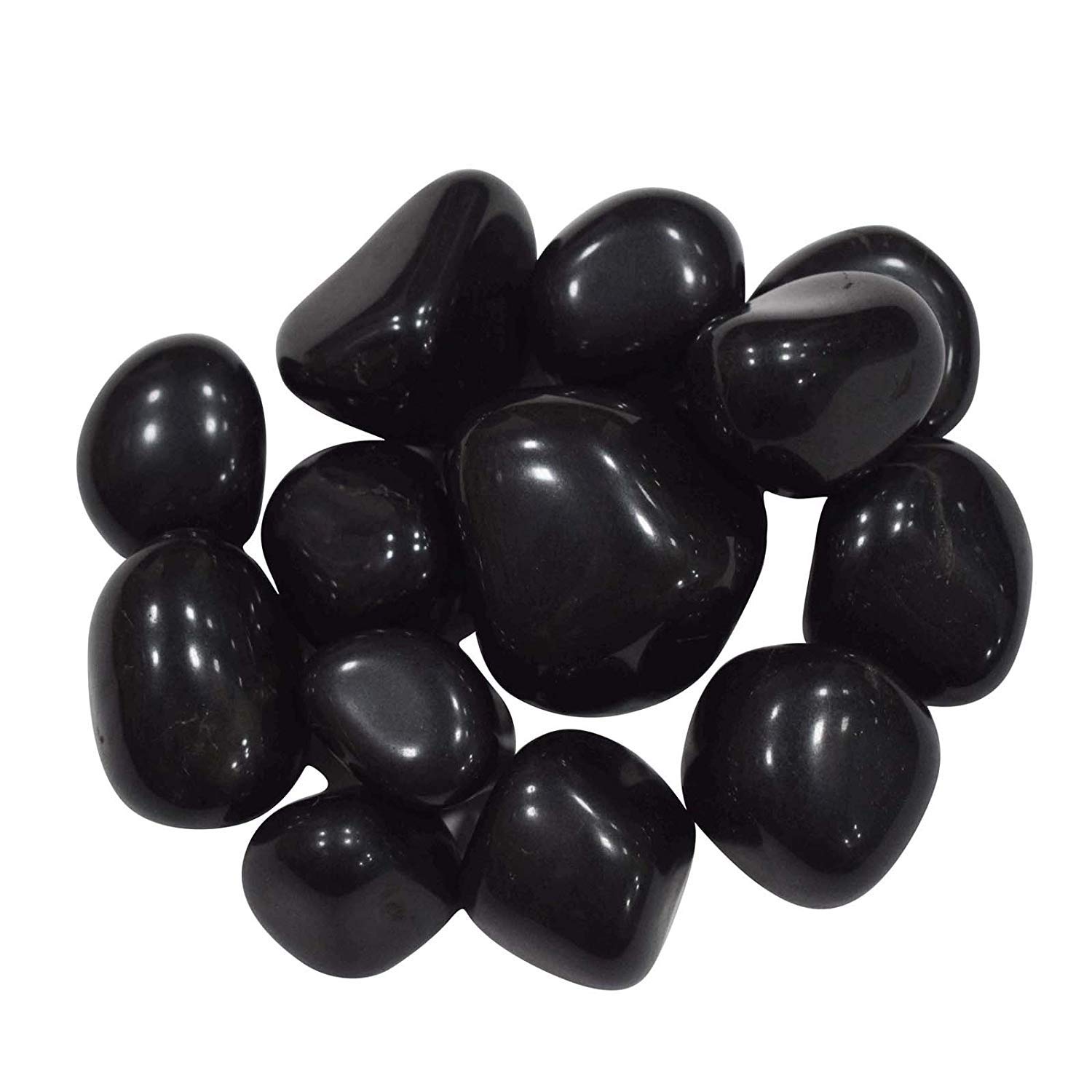 Buy Color Stone Decorative Polished Black Stone Pebbles for Landscape