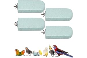 4 Pcs Bird Beak Grinding Stone Bird Perch Stands Parrot Perches Toy Nail Trimming Stone Foot Claws Trimmer for Parakeets Budg