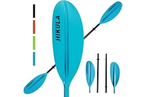 HIKULA Adjustable Carbon Fiber Shaft Kayak Paddle, Kayaking Oars with Reinforced Nylon Blade for Adults, 4 Piece, 86in/220cm to 90in/230cm