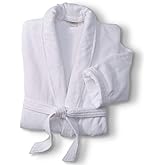 Marriott Terry Velour Bathrobe - Luxury 100% Cotton Hotel Spa Robe - Plush, Absorbent, Machine Washable - Shawl Collar, One Size